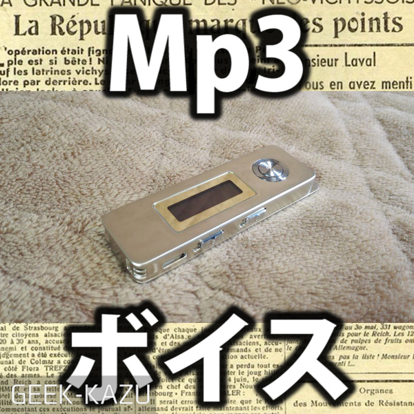 【mp3 & ボイスレコーダー】小型タイプの激安レコーダー！音楽再生もGood！